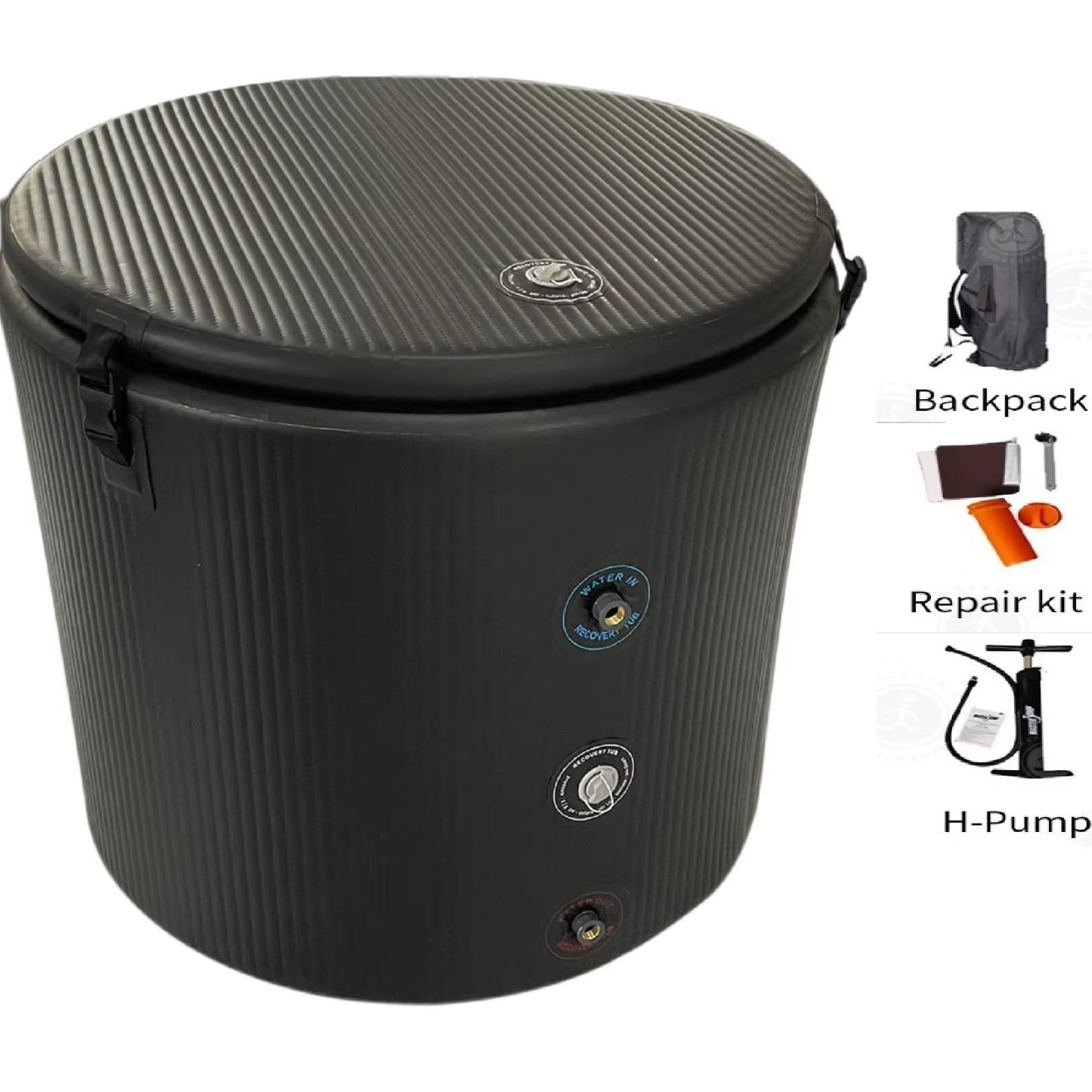 Pro Elite Recovery 90Cm Ice Pod Ice Bath Therapy Inflatable DWF Cold Plunge Tub for 03Hp Water Chiller for Athletes