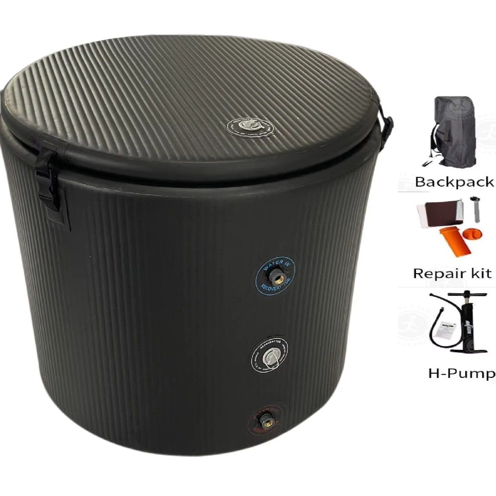 Pro Elite Recovery 90Cm Ice Pod Ice Bath Therapy Inflatable DWF Cold Plunge Tub for 03Hp Water Chiller for Athletes